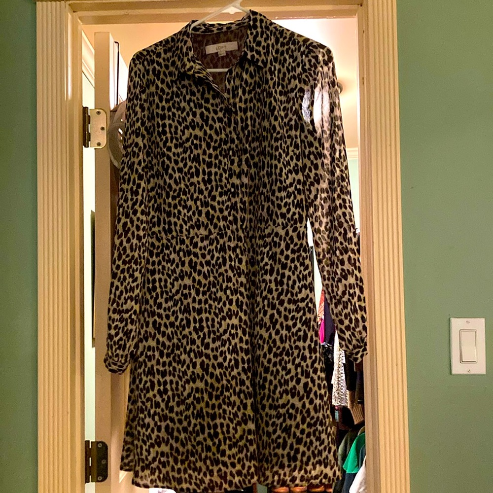 Classy & cute LOFT animal print dress